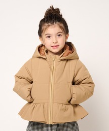 Moujonjon（ムージョンジョン）の「裾フリル無地中綿ジャケット（その他アウター・キッズ）」