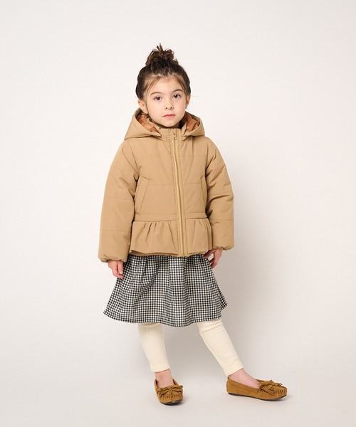 Moujonjon（ムージョンジョン）の「裾フリル無地中綿ジャケット（その他アウター・キッズ・ベージュ/ピンク・120/110/130/90/100）」の12枚目の写真