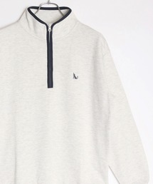 GLOVE HOUSE | GLOVE HOUSE SILVER LABEL ワンポイント刺繍 パイピング配色 長袖ハーフジップ プルオーバー(スウェット)