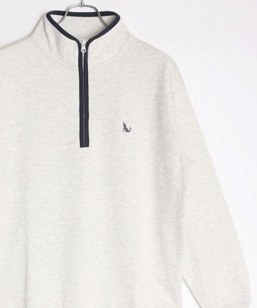 GLOVE HOUSE(グローブハウス)の「GLOVE HOUSE SILVER LABEL ワンポイント刺繍 パイピング配色 長袖ハーフジップ プルオーバー(スウェット・メンズ・ブルー/アッシュグレー/ネイビー/その他・M/L)」の7枚目の写真
