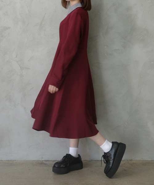 INTER FACTORY(インターファクトリー)の「nene - 配色シャツワンピース made in INTER FACTORY(シャツワンピース・レディース・レッド/ターコイズブルー・FREE)」の20枚目の写真