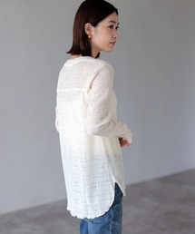 HERENCIA | リンクル ランダム シャーリング シアー トップス(Tシャツ/カットソー)