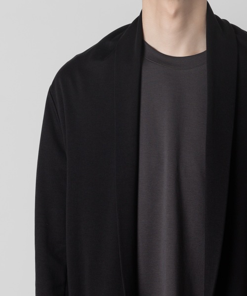 ATTACHMENT コットン ノーカラーカーディガン アタッチメント ATTACHMENT /アタッチメント】COTTON DOUBLE FACE COLLARLESS