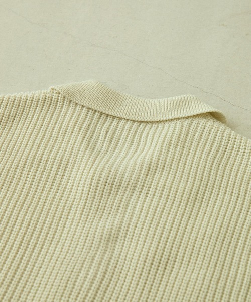 EMMA CLOTHES(エマクローズ)の「ルーズアゼニットポロシャツ EMMA CLOTHES(ニット/セーター・メンズ・パープル/ブラック/イエロー/モカ/オフホワイト/ブルー/レッド・L/M)」の19枚目の写真