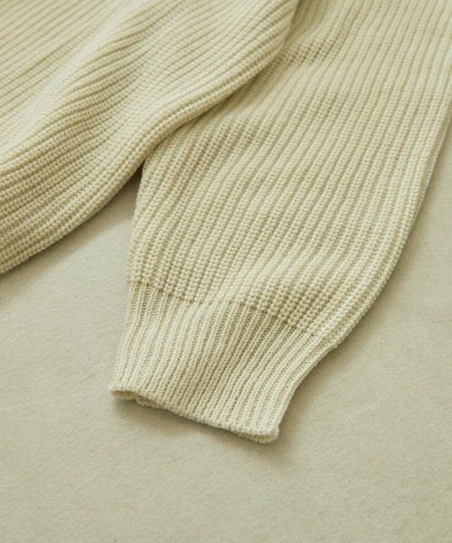 EMMA CLOTHES(エマクローズ)の「ルーズアゼニットポロシャツ EMMA CLOTHES(ニット/セーター・メンズ・パープル/ブラック/イエロー/モカ/オフホワイト/ブルー/レッド・L/M)」の20枚目の写真
