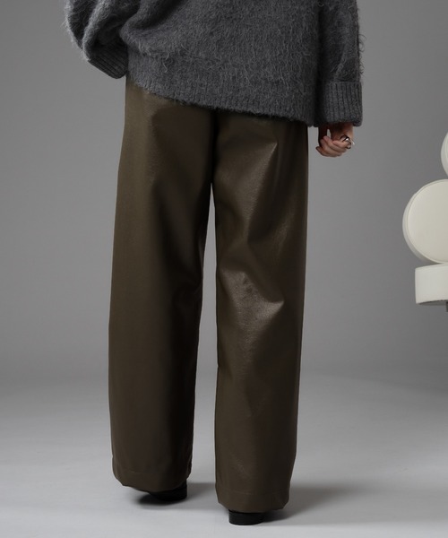 SELLE GLANT（セレグランテ）の「CENTER SEAM TUCK WIDE PANTS / センターシームタックワイドパンツ（その他パンツ・メンズ・ブラック/カーキ・SMALL/MEDIUM/LARGE）」の9枚目の写真