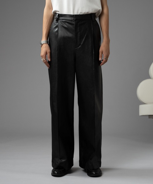 CENTER SEAM TUCK WIDE PANTS / センターシームタックワイド