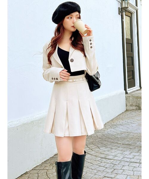 RESEXXY（リゼクシー）の「プリーツミニスカート【セットアップ着用