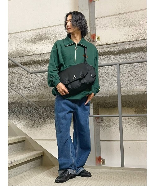 KANGOL(カンゴール)の「【KANGOL】KGメッセンジャーバッグ(メッセンジャーバッグ・メンズ・ブラック/ライトベージュ・ONE SIZE)」の16枚目の写真