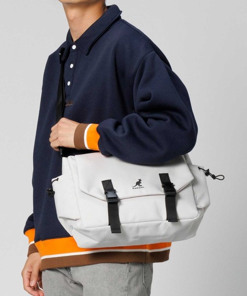 KANGOL(カンゴール)の「【KANGOL】KGメッセンジャーバッグ(メッセンジャーバッグ・メンズ・ブラック/ライトベージュ・ONE SIZE)」の17枚目の写真