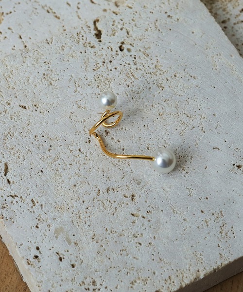 Kana（カナ）の「パール ダブル ニュアンス イヤーカフ パーティー 結婚式 お呼ばれ オケージョン（イヤーカフ・レディース・ゴールド/シルバー・フリー）」の14枚目の写真