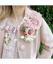 PINK HOUSE 薔薇コサージュ　大輪 PINK HOUSE（ピンクハウス）の「Berry Roseコサージュ（ブローチ