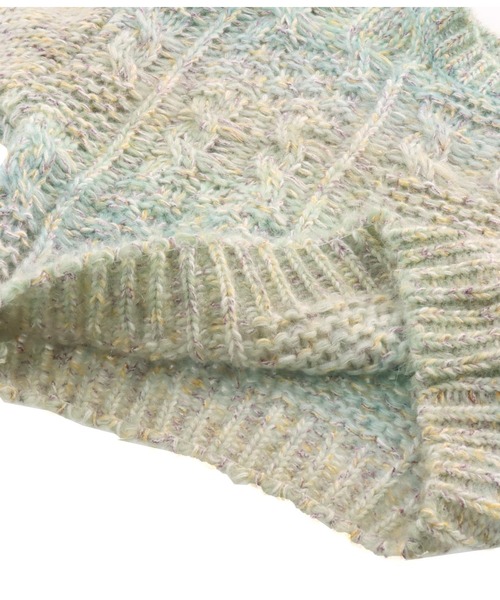 anap mimpi(アナップミンピ)の「グラデーションMIX糸混ショート丈トップス(ニット/セーター・レディース・ミント/ブルー・FREE)」の15枚目の写真