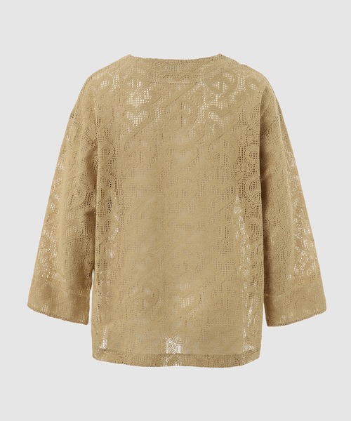 SASQUATCHfabrix.（サスクワァッチファブリックス）の「“LOVE & PEACE” LACE SMOCK（その他トップス・メンズ・イエロー系その他/オリーブ・L/M）」の6枚目の写真