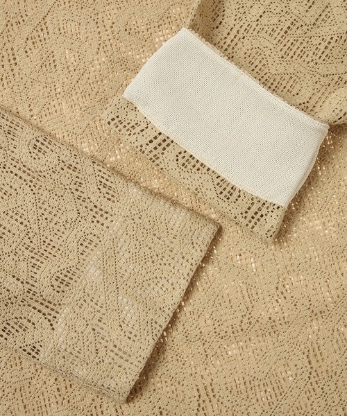 SASQUATCHfabrix.（サスクワァッチファブリックス）の「“LOVE & PEACE” LACE SMOCK（その他トップス・メンズ・イエロー系その他/オリーブ・L/M）」の7枚目の写真