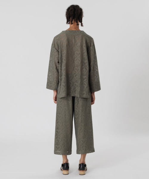 SASQUATCHfabrix.（サスクワァッチファブリックス）の「“LOVE & PEACE” LACE SMOCK（その他トップス・メンズ・イエロー系その他/オリーブ・L/M）」の5枚目の写真