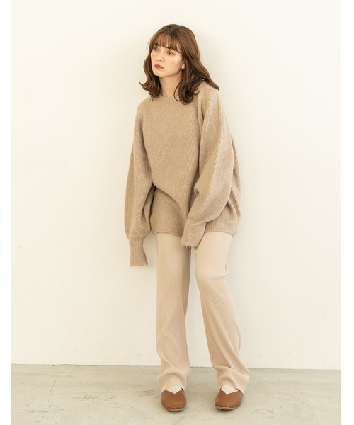 chocomee（チョコミー）の「volume sleeve knit（ニット/セーター・レディース・アイボリー/ベージュ・FREE）」の14枚目の写真
