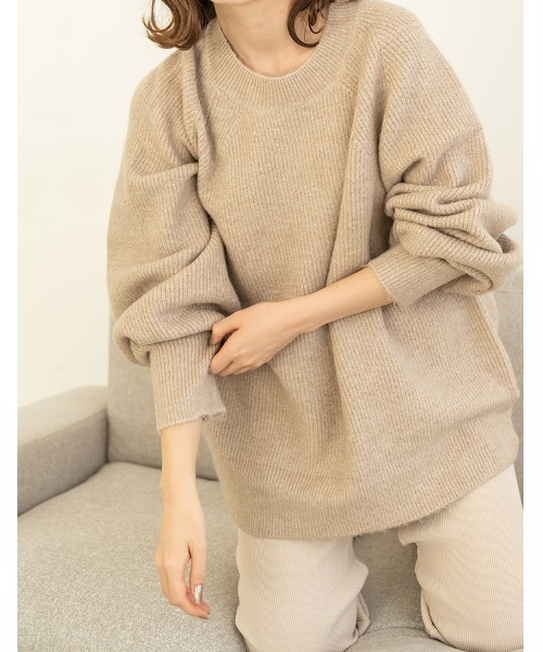 chocomee（チョコミー）の「volume sleeve knit（ニット/セーター・レディース・アイボリー/ベージュ・FREE）」の11枚目の写真