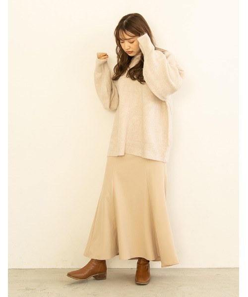 chocomee（チョコミー）の「volume sleeve knit（ニット/セーター・レディース・アイボリー/ベージュ・FREE）」の4枚目の写真