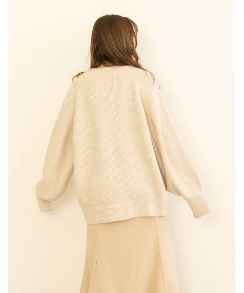 chocomee（チョコミー）の「volume sleeve knit（ニット/セーター・レディース・アイボリー/ベージュ・FREE）」の13枚目の写真