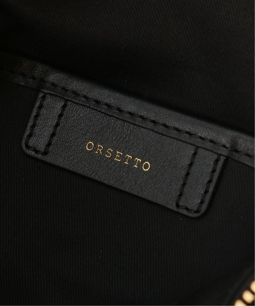 美品　21AW ORSETTO レザーハンドストラップバッグ 黒 ゴールド 楽天市場】ORSETTO オルセット ハンドルレザー ショルダーバッグ