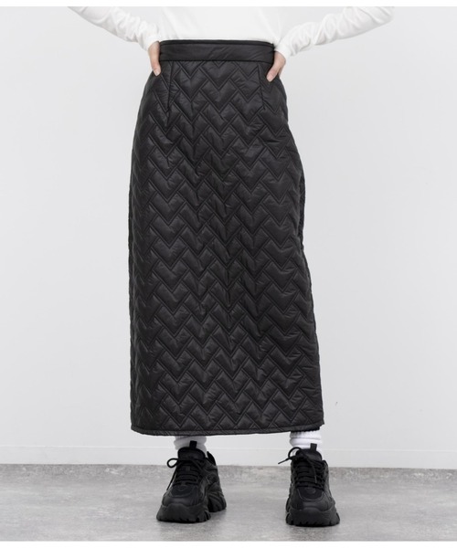 ANAP（アナップ）の「ハートキルティングロングスカート（スカート・レディース・カーキ/ブラック・FREE）」の16枚目の写真