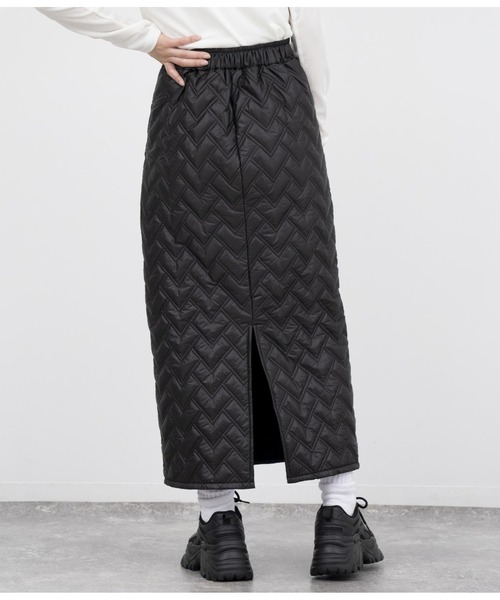 ANAP（アナップ）の「ハートキルティングロングスカート（スカート・レディース・カーキ/ブラック・FREE）」の14枚目の写真