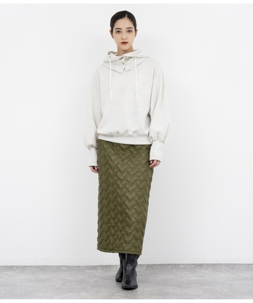 ANAP（アナップ）の「ハートキルティングロングスカート（スカート・レディース・カーキ/ブラック・FREE）」の8枚目の写真