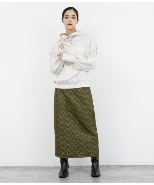 ANAP（アナップ）の「ハートキルティングロングスカート（スカート・レディース・カーキ/ブラック・FREE）」の10枚目の写真