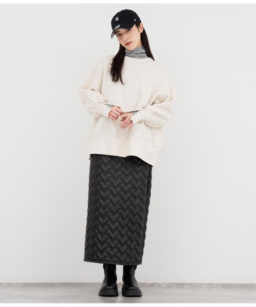 ANAP（アナップ）の「ハートキルティングロングスカート（スカート・レディース・カーキ/ブラック・FREE）」の21枚目の写真