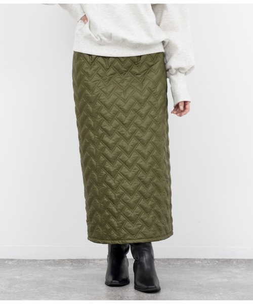 ANAP（アナップ）の「ハートキルティングロングスカート（スカート・レディース・カーキ/ブラック・FREE）」の22枚目の写真