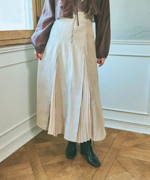 mysty woman | 異素材プリーツフレアスカート 990899(スカート)
