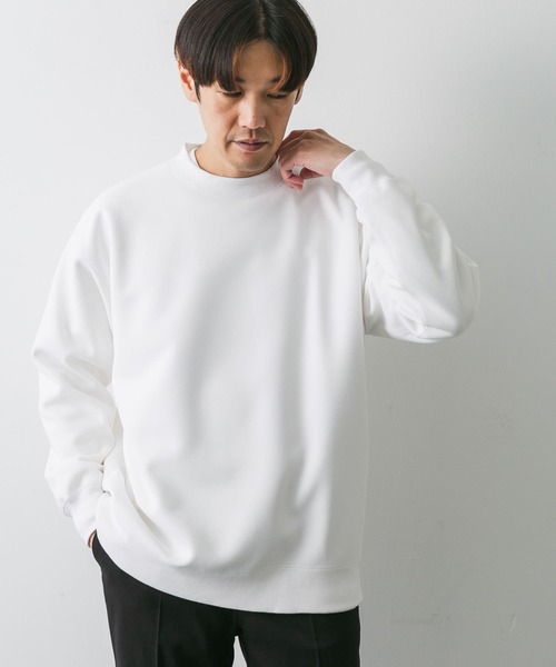 URBAN RESEARCH DOORS(アーバンリサーチドアーズ)の「ワッフルフリースクルーネックプルオーバー(Tシャツ/カットソー・メンズ・グレー/ホワイト/ブラック・MEDIUM/LARGE)」の5枚目の写真