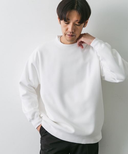 URBAN RESEARCH DOORS(アーバンリサーチドアーズ)の「ワッフルフリースクルーネックプルオーバー(Tシャツ/カットソー・メンズ・グレー/ホワイト/ブラック・MEDIUM/LARGE)」の6枚目の写真