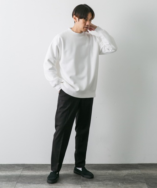 URBAN RESEARCH DOORS(アーバンリサーチドアーズ)の「ワッフルフリースクルーネックプルオーバー(Tシャツ/カットソー・メンズ・グレー/ホワイト/ブラック・MEDIUM/LARGE)」の8枚目の写真