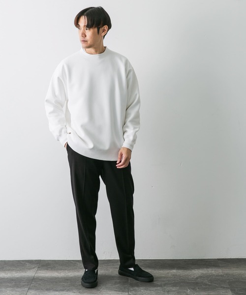 URBAN RESEARCH DOORS(アーバンリサーチドアーズ)の「ワッフルフリースクルーネックプルオーバー(Tシャツ/カットソー・メンズ・グレー/ホワイト/ブラック・MEDIUM/LARGE)」の9枚目の写真