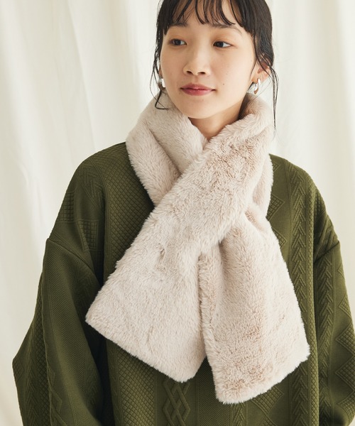 CRAFT STANDARD BOUTIQUE（クラフトスタンダードブティック）の「エコファーマフラー（マフラー・レディース・グレー/ブラウン/ベージュ・FREE）」の3枚目の写真