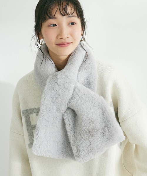 CRAFT STANDARD BOUTIQUE（クラフトスタンダードブティック）の「エコファーマフラー（マフラー・レディース・グレー/ブラウン/ベージュ・FREE）」の2枚目の写真