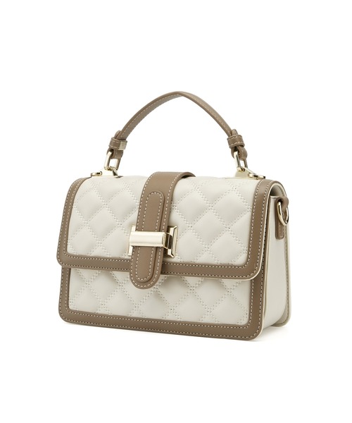 SAISON DE PAPILLON(セゾンドパピヨン)の「ハンドルフラップバッグ / 2WAYショルダーバッグ(ショルダーバッグ・レディース・ブラック/オフホワイト・フリー)」の4枚目の写真