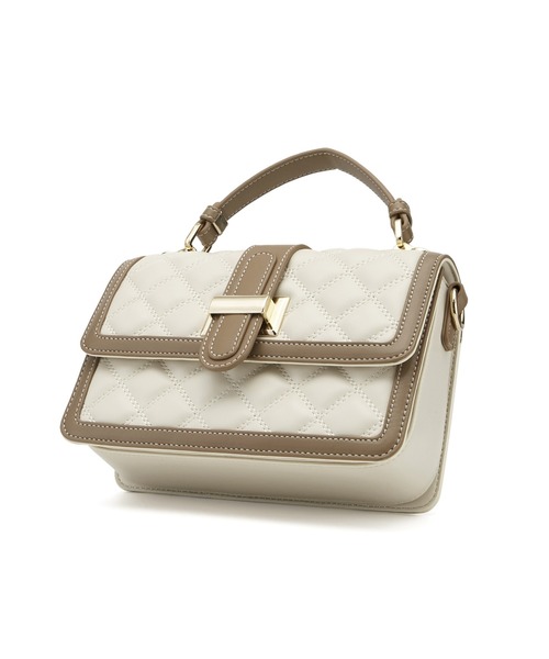 SAISON DE PAPILLON(セゾンドパピヨン)の「ハンドルフラップバッグ / 2WAYショルダーバッグ(ショルダーバッグ・レディース・ブラック/オフホワイト・フリー)」の7枚目の写真