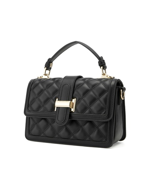 SAISON DE PAPILLON(セゾンドパピヨン)の「ハンドルフラップバッグ / 2WAYショルダーバッグ(ショルダーバッグ・レディース・ブラック/オフホワイト・フリー)」の9枚目の写真