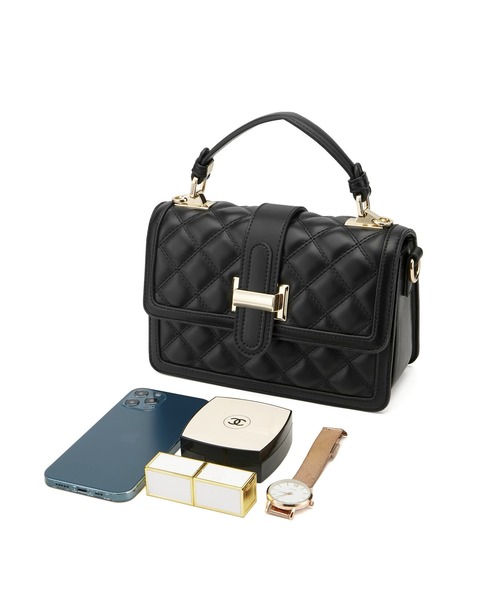 SAISON DE PAPILLON(セゾンドパピヨン)の「ハンドルフラップバッグ / 2WAYショルダーバッグ(ショルダーバッグ・レディース・ブラック/オフホワイト・フリー)」の14枚目の写真