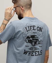 schott（ショット）の「Schott/ショット/HEATHER T-SHIRT  "LIFE ON WHEELS"/ヘザーTシャツ "ライフ オン ホイールズ"（Tシャツ/カットソー）」