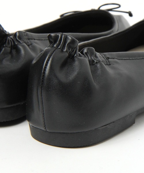 LoroPiana レベッカレザーバレエシュー ブラック シューズ レディス Rebecca | Loro Piana