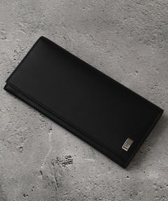 セール】【DUNHILL/ダンヒル】本革 ロゴ刻印メタルプレート 長財布