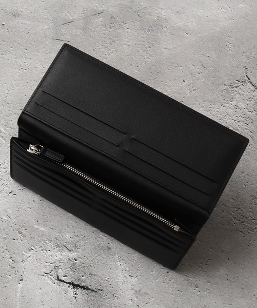 セール】【DUNHILL/ダンヒル】本革 ロゴ刻印メタルプレート 長財布