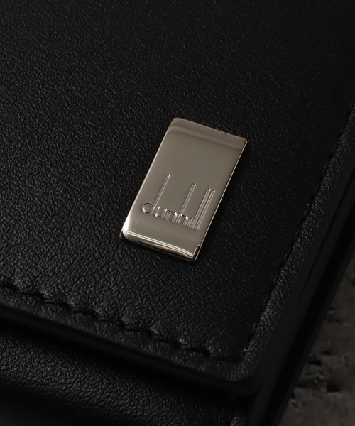 セール】【DUNHILL/ダンヒル】本革 ロゴ刻印メタルプレート 長財布