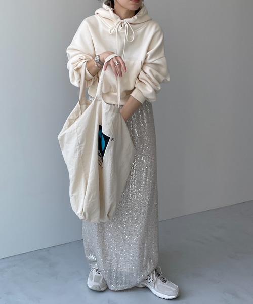 wee9s（ウィークス）の「egg short hoodie / エッグショートフーディー（パーカー・レディース・アイボリー/グレー/ブラック・FREE）」の12枚目の写真