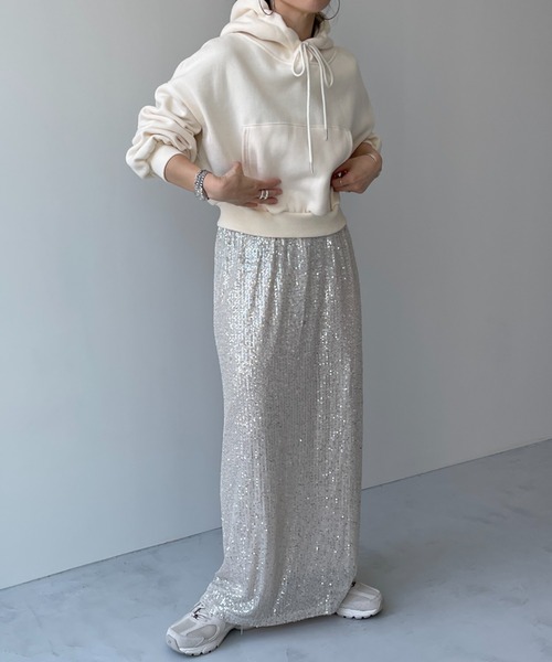 wee9s（ウィークス）の「egg short hoodie / エッグショートフーディー（パーカー・レディース・アイボリー/グレー/ブラック・FREE）」の16枚目の写真