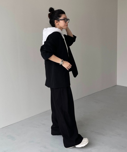 wee9s（ウィークス）の「egg short hoodie / エッグショートフーディー（パーカー・レディース・アイボリー/グレー/ブラック・FREE）」の6枚目の写真